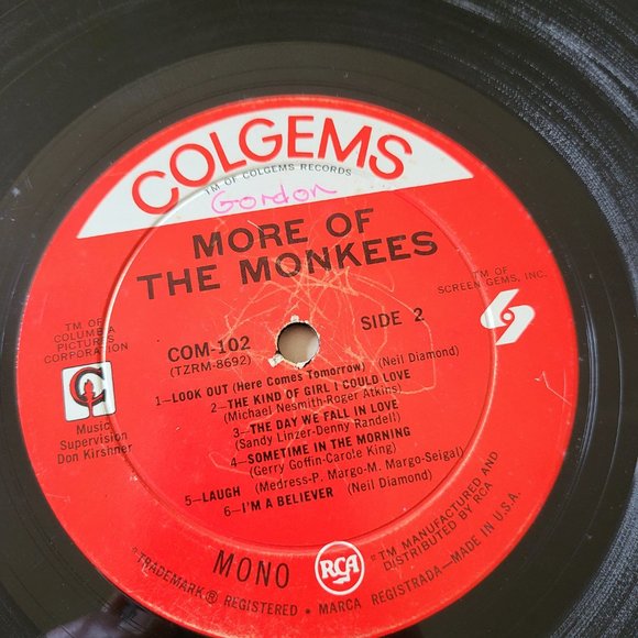 THE MONKEES More of the Monkees LP Vinyl 1967 Colgems Records COM-102 Pop LP9 - Picture 3 of 9